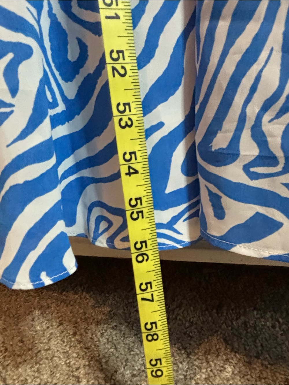 New Aakaa Blue & White One Shoulder Smocked Maxi Dress Size Small - Picture 8 of 10